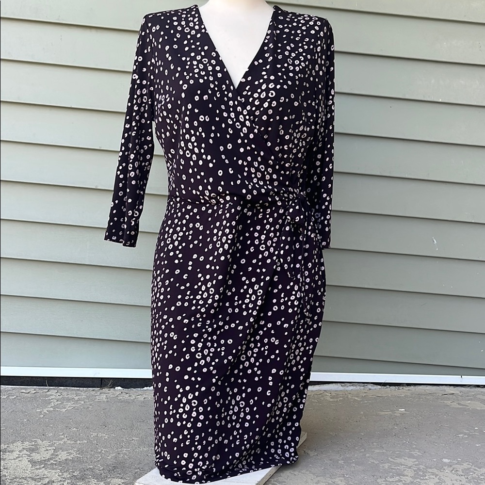 Elegant purple Gilli Polka Dot Wrap Dress